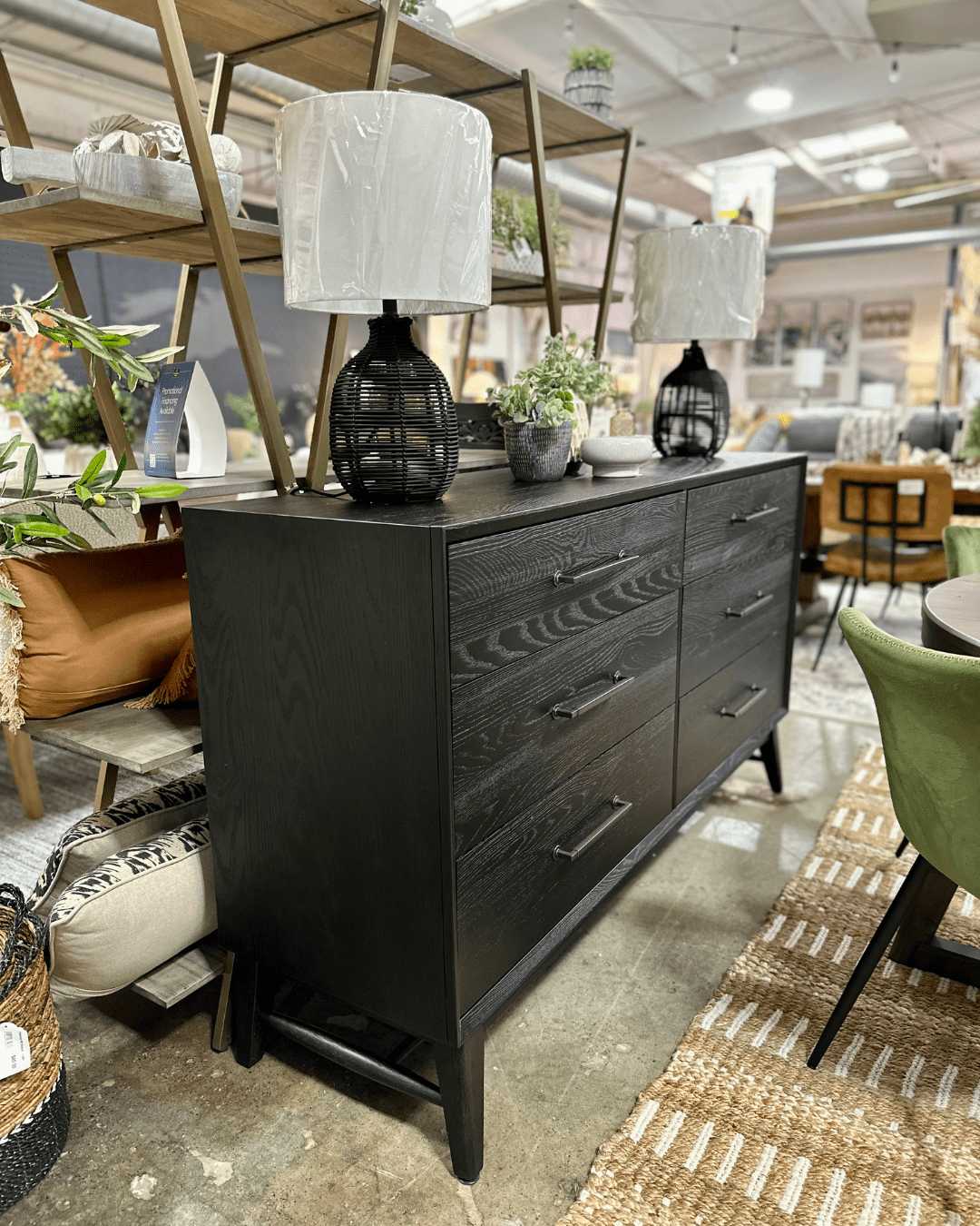 Black Wooden Dresser 