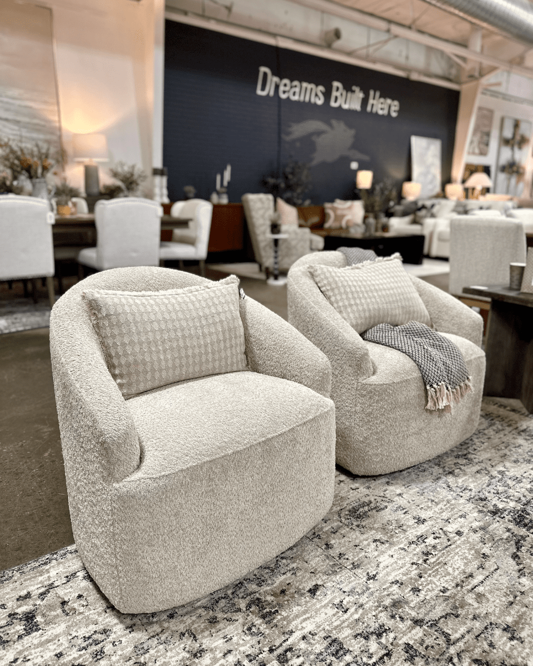 Light Grey Cushioned Square Arm Armchair Set of Two