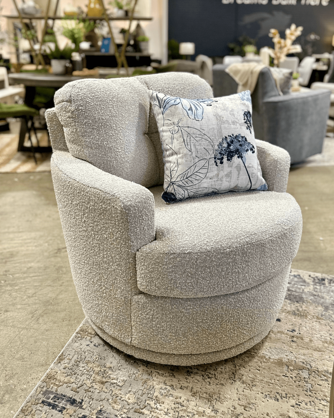 Grey Swivel Chair